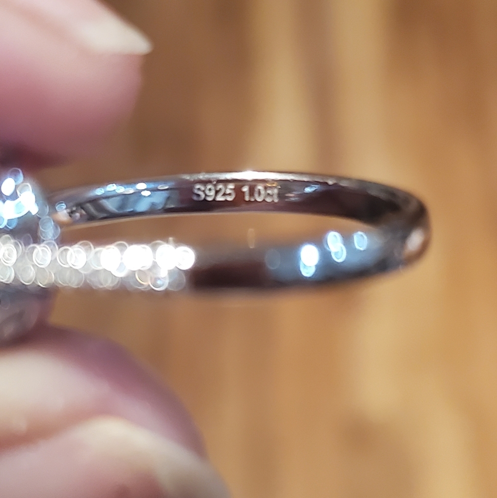 💎Certified Moissanite 💎1 CT Halo Engagement Ring - Picture 4 of 4